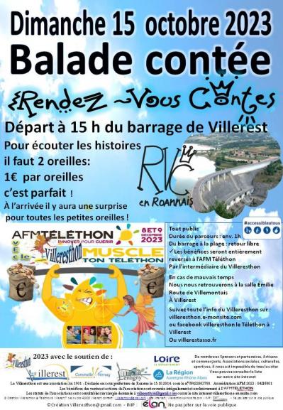 Villeresthon affiche balade contee dimanche 15 octobre 2023